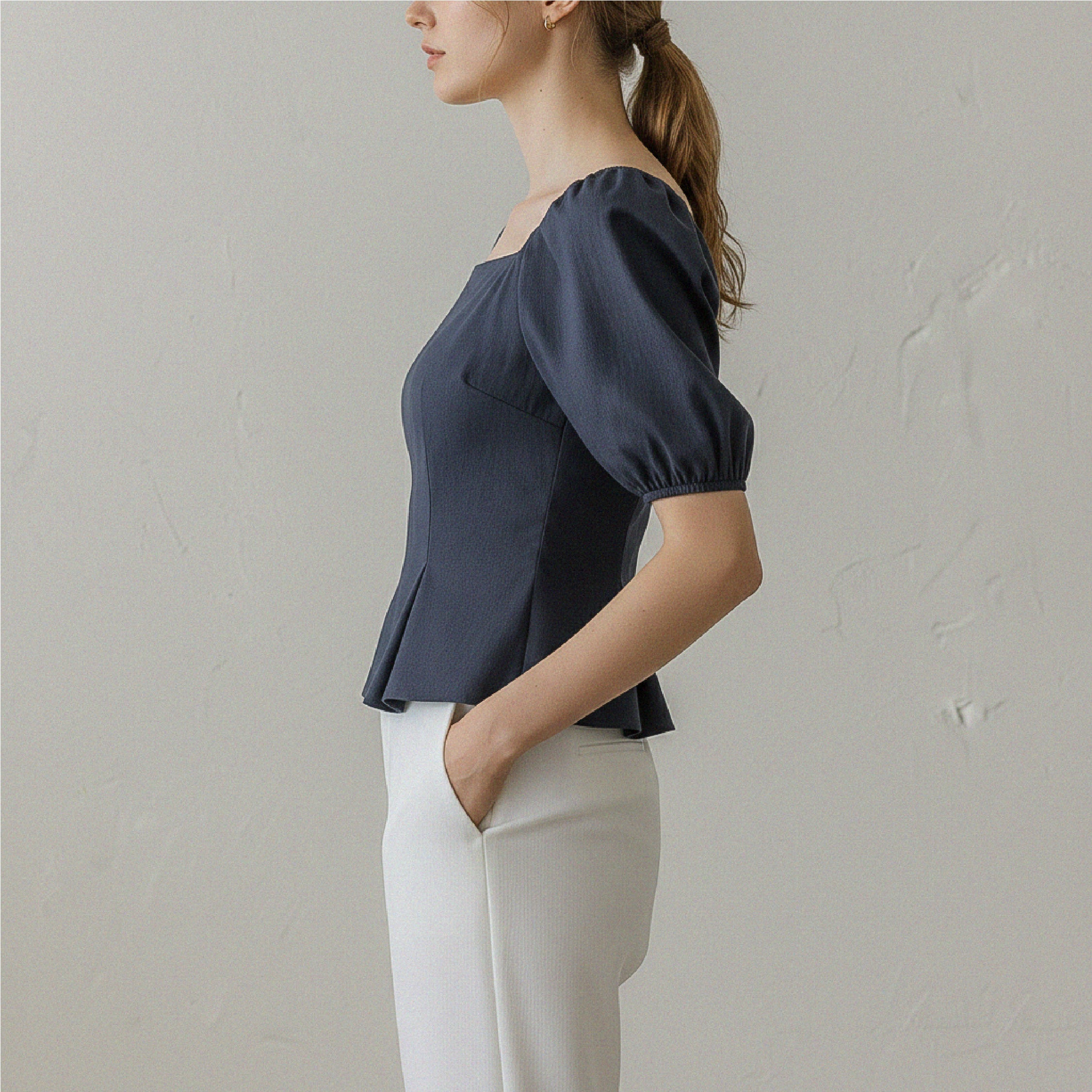 Bustier Puff Sleeve Top