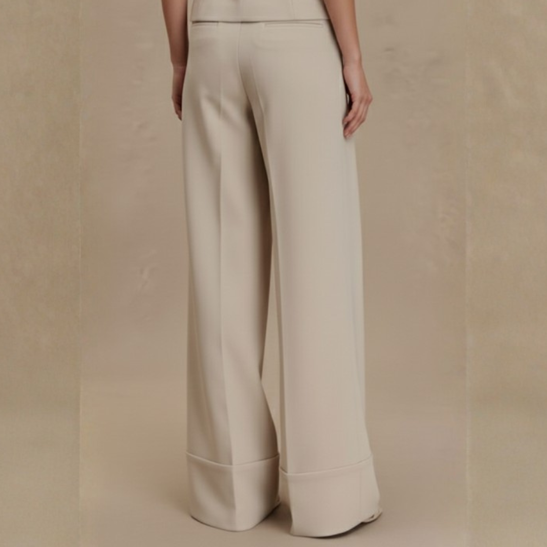 Wide Leg Suiting Pants - Ivory